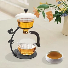Modern Glass Tea Set Semi-Automatic Drip Pot for Tea Coffee – Lazy Kungfu