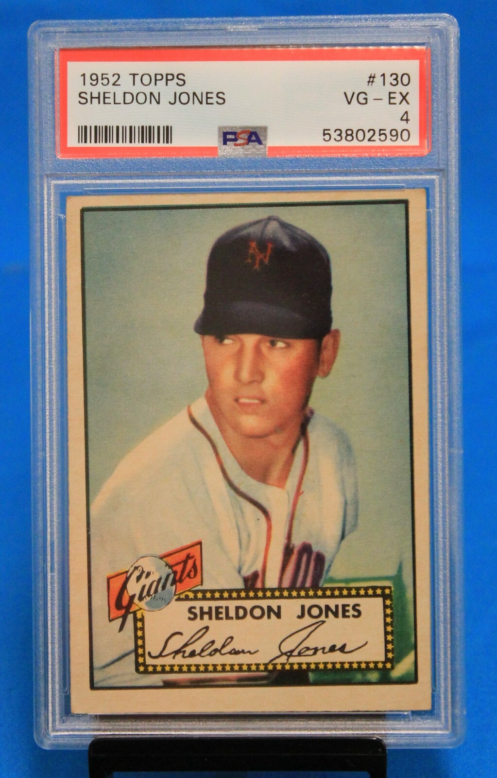 1952 TOPPS # 130 Sheldon Jones PSA 4 VG-EX # 53802590  NEW YORK GIANTS !!!!