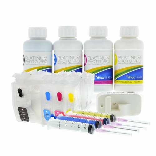 Rihac LC-3317 LC-3319 Refillable Ink Cartridges kit for Brother MFC-J5730DW 6930 - Picture 3 of 3