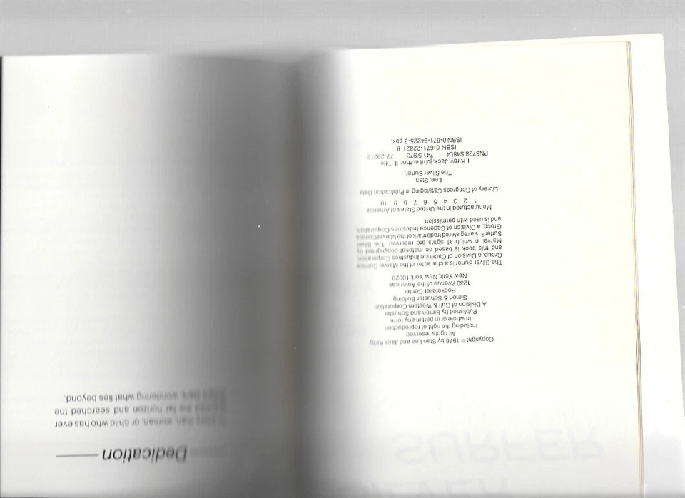 Fireside Book Series Silver Surfer CUBIERTA CLÁSICA PINTADA GALACTUS por Norem 1978 Foto 3 de 3