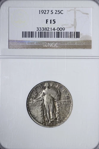 1927-S Standing Liberty Quarter NGC F15 Semi-Key Date QWCLT