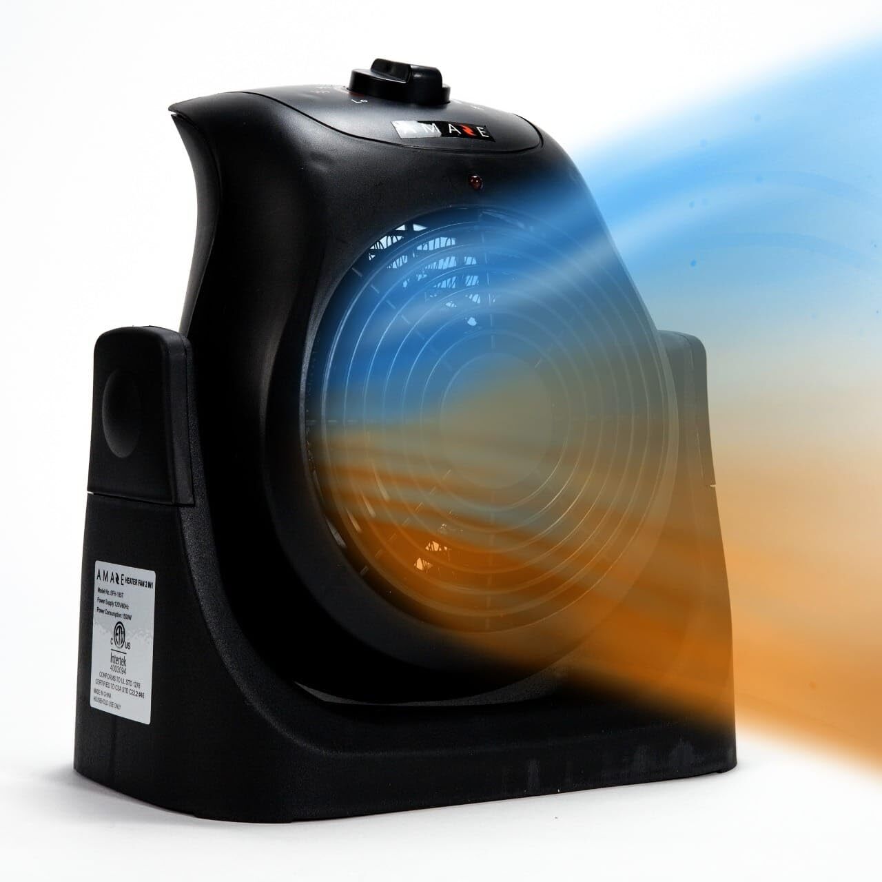 Dual Comfort 1500W Space Heater & Fan, Portable, Energy Efficient, Modern Sty...