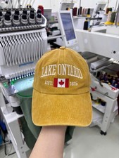 Embroidered Lake Ontario Dad Hat, Washed Cotton Cap, Canadian Souvenir Gift