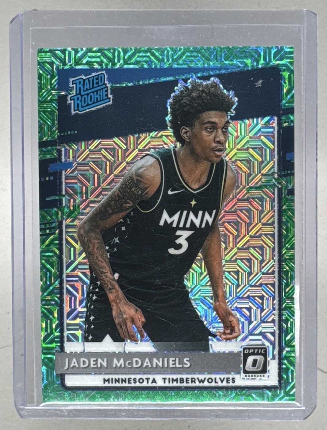 Jaden McDaniels 2020 Panini Donruss Optic #178 Dragon Choice Prizm Rookie RC