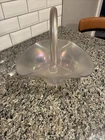 Antique 11” Steuben Verre De Soie Art Glass Basket
