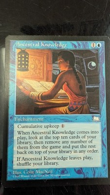 Ancestral Knowledge Weatherlight Magic Card, Reserve List Card!