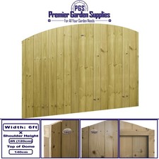 6ft x 4ft Dome Top T&G Fully Framed Fence Panel Treated Timber Fencing