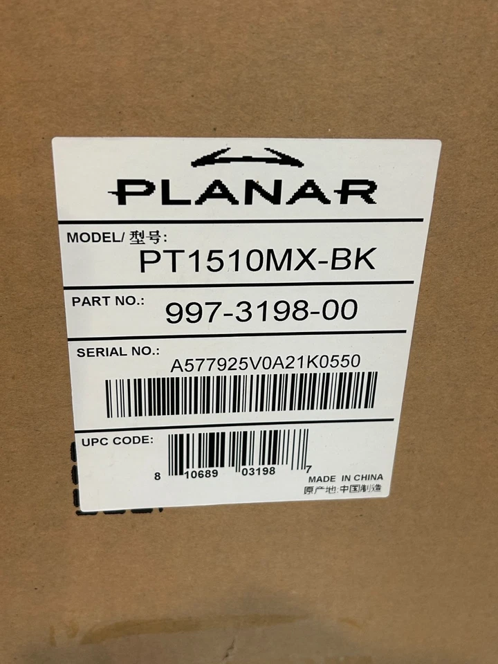 NEW Planar PT1510MX Black 15" Touchscreen 1024 x 768 - Image 2 of 4