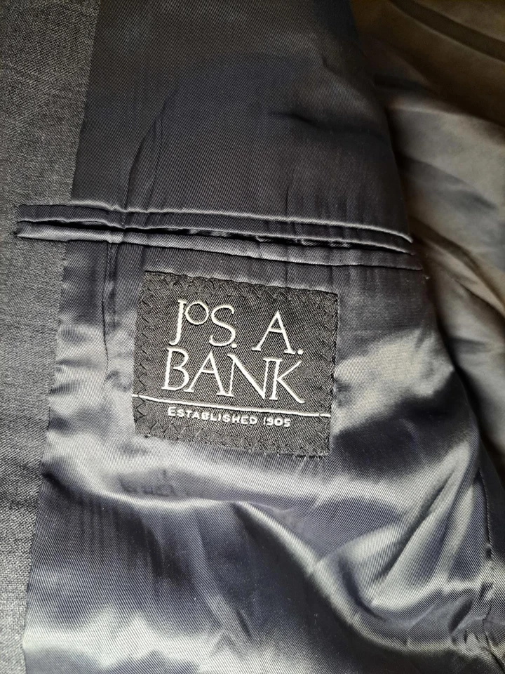 Jos a Bank Sport пальто костюм куртка мужская 42S серый 100% шерсти  - Изображение 2 из 4