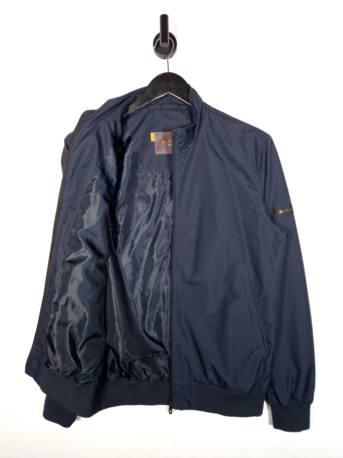 Ben Sherman Heritage Bomber Jacket Size Medium Men's Navy Lightweight Nylon image 3