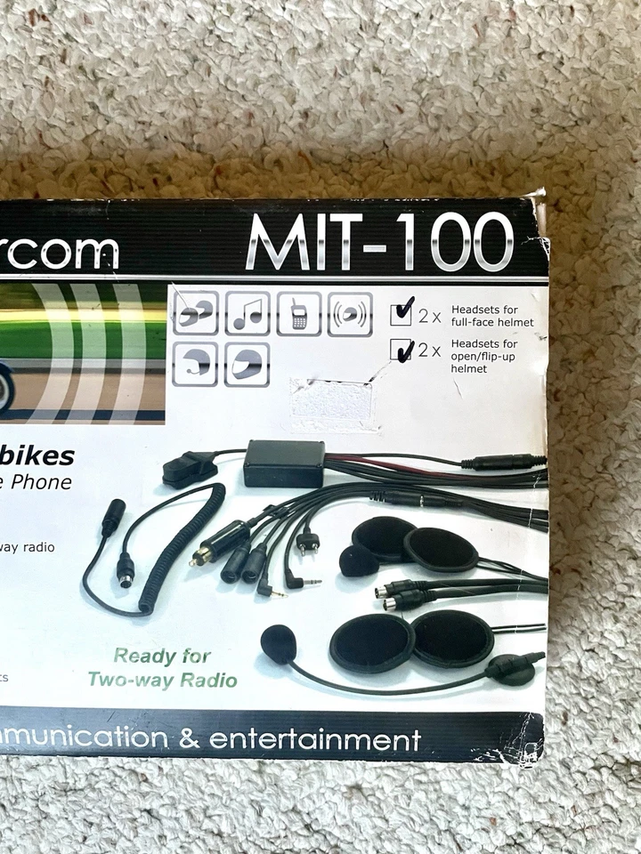 Vtg IMC MIT-100 Motorcycle Intercom Headset 2 Way Radio 6 PIN? For Most Helmets - Image 2 of 4