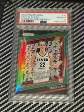 2024 Panini Prizm Green  Fearless Caitlin Clark Psa 10