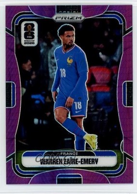 2026 Panini Prizm FIFA World Cup Purple Hyper /299 Warren Zaire-Emery #33 1bi3