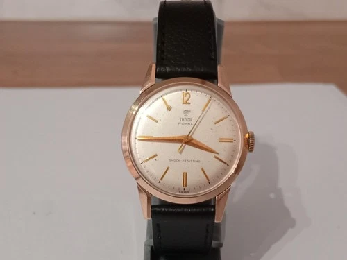 1960 GENTS 9K GOLD ROLEX TUDOR ROYAL GOOD ORIGINAL CONDITION, ROLEX CROWN, CASE