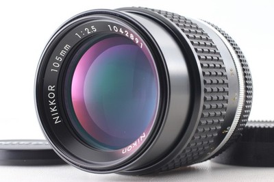 [NEUWERTIG] Nikon Ai-s AIS Nikkor 105mm f/2.5 Tele Built-in Hood MF...