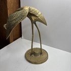 Brass Crane Egret Heron Stork Bird Statue Figurine 7" Tall Russ Co Made In Korea — photo 4