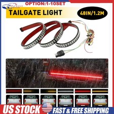 48 Truck Tailgate Light Strip Triple Row Led Red Running Brake Turn Signal Lamp