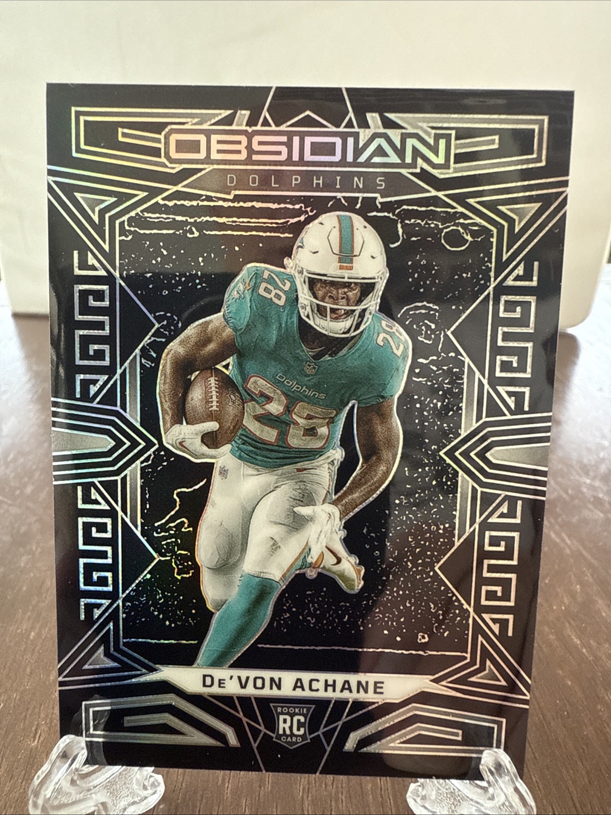 2023 Panini Obsidian - De'Von Achane #163 Asian Etch (RC)