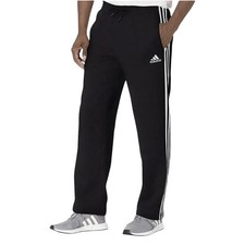 ADIDAS Essentials Mens Size 4 XL Black Fleece 3-Stripes Pants GK9267 Sweats New