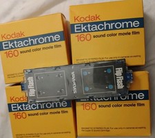 Lot Of 4 Sealed Vintage Kodak Ektachrome 160 Super 8 Cartridges And Flash Read