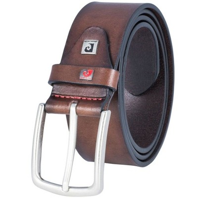 Pierre Cardin Leder-Gürtel Herren 40 mm breit, Gürtel Herren Vollrindleder dunke