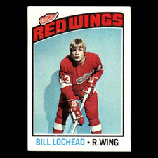 Bill Lochead #122 1976 Topps Detroit Red Wings Hockey Card NHL EX