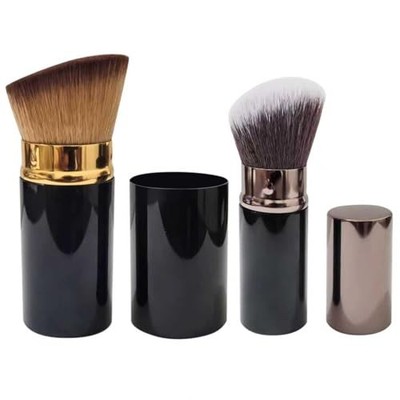 Retractable Makeup Brush Set, 2 Pack   Travel Foundation & Face Brush with