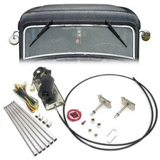 Fully Adjustable Heavy-duty Dc Power Windshield Wiper Kit W Harness Tri 5 Ready
