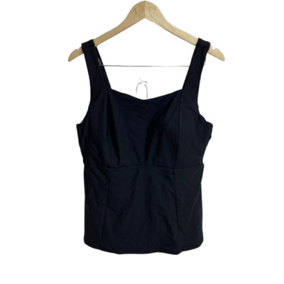 CALIA Women's Slims & Smooths Power Sculpt Tankini Top Black WSA22303WP