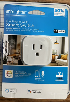 Enbrighten Smart Mini Wi-fi Plug Outlet Switch - White (51511)