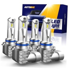 9005 9006 Light Bulbs Combo, Super Bright 6000K Cool White, 1:1 Mini 9005 9006