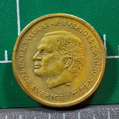1991 Sweden 10 Kronor King Carl XVI Gustaf / Three Crowns Coin
