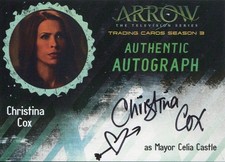 Arrow Season 3 Autograph Card CC Christina Cox As Mayor Celia Castle