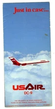 USAIR DC-9 Passenger Safety Card 1976 Just In Case