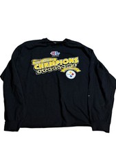 NFL Pittsburgh STEELERS T SHIRT Super Bowl XL 40 Champions Long Sleeve 2XL