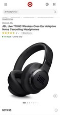 JBL Live 770NC Wireless Adaptive Noise Cancelling Headphones  BELOW RETAIL 