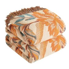 Boho Throw Blanket for Bed 90  x98  , 100 Cotton Woven 90  x 98  C - Boho Floral