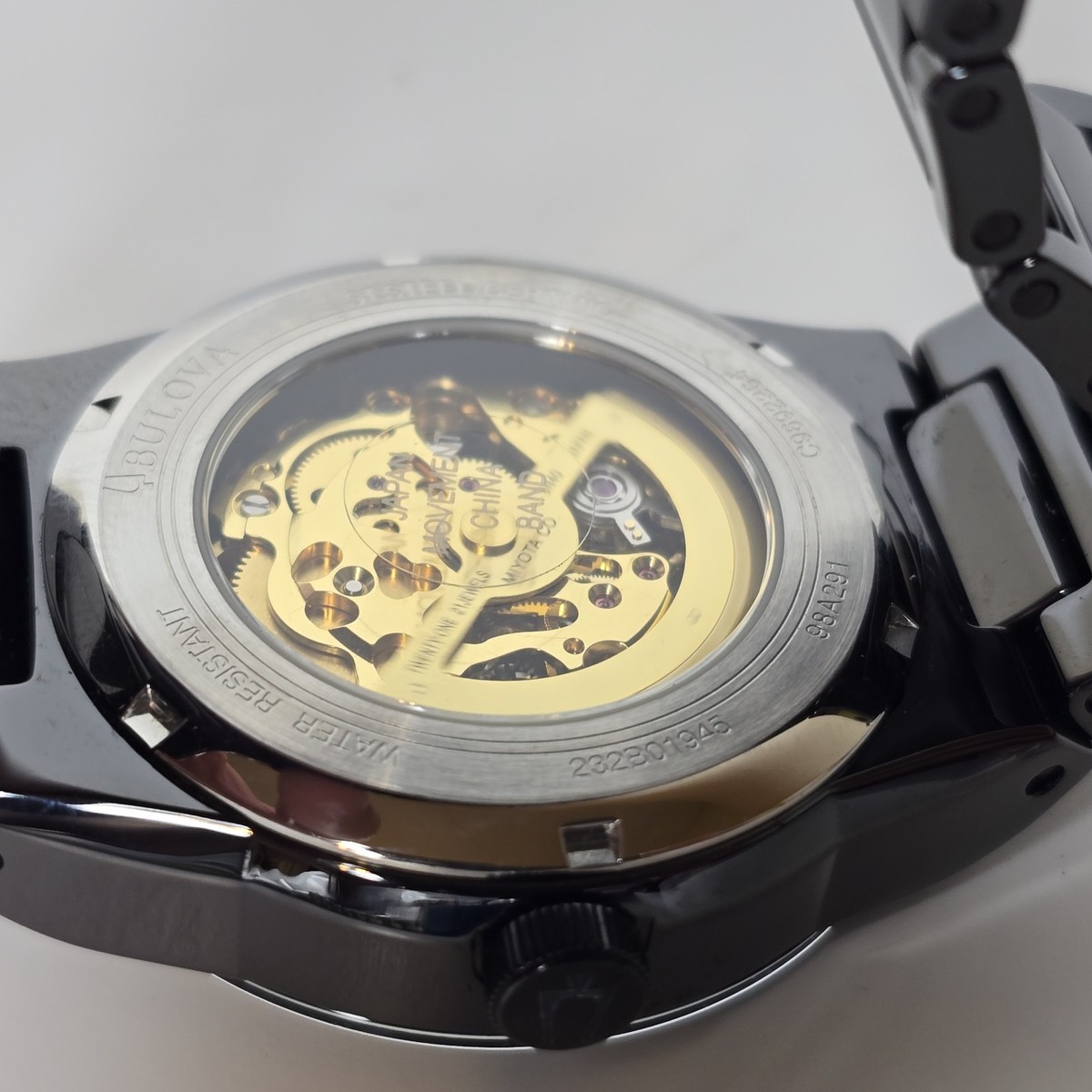 Bulova Modern Millenia Ceramic Automatic Men's Watch 41mm Black