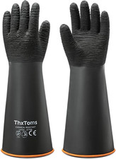 Heavy Duty Rubber Gloves, Industrial Chemical Resistant Gloves Waterproof Reusab