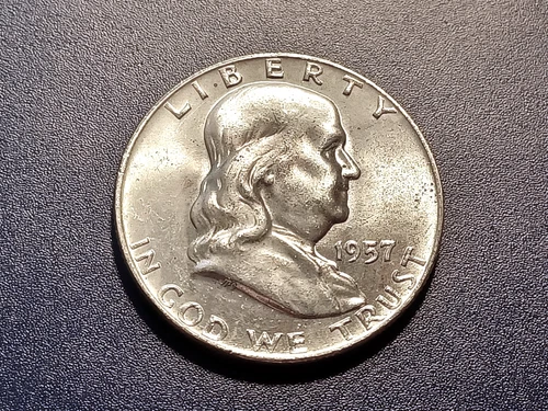 Gem BU 1957-D FBL Franklin Half Dollar