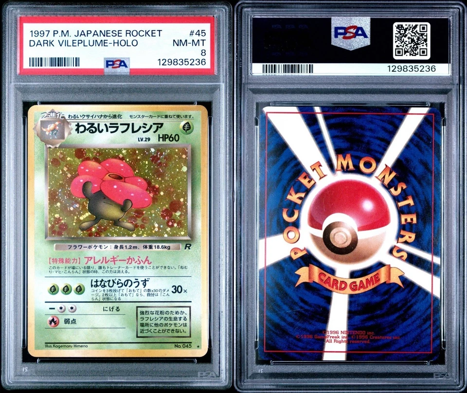 Dark Vileplume 1997 Team Rocket JPN Holo #45 PSA NM-MT 8 - Image 3 of 3
