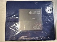 Hudson Park Collection 100% Supima Cotton 680TC Sateen (Queen Flat Sheet Size)