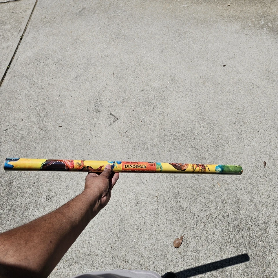 VTG Disney Hallmark Dinosaur Gift Wrap Wrapping Paper Roll 15 SQ FT  - Image 4 of 4