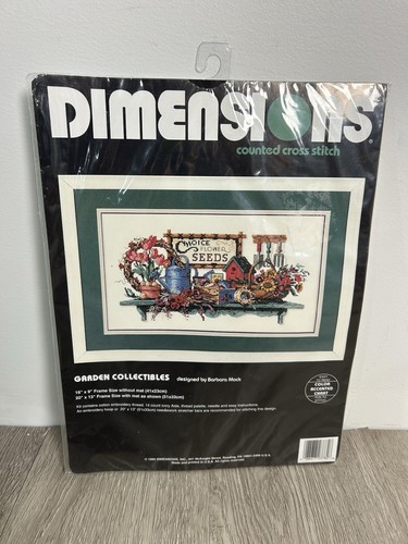 Vintage Dimensions Counted Cross Stitch Kit Garden Collectibles NOS