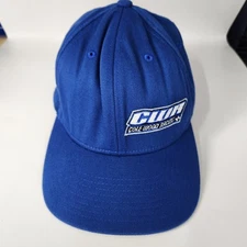 Cole Wodd Racing Flexfit Hat Blue Embroidered Logo 17W Stretch L-XL NASCAR