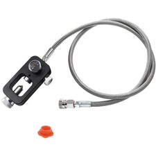 Scuba DIN Valve Adapter, PCP Paintball Fill Station, 4500 psi, 36" Metal Hose