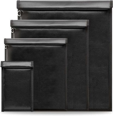4Pack Fireproof Faraday Bag for Laptops, Tablets, Radio, Cell Phone, Car Keys, R