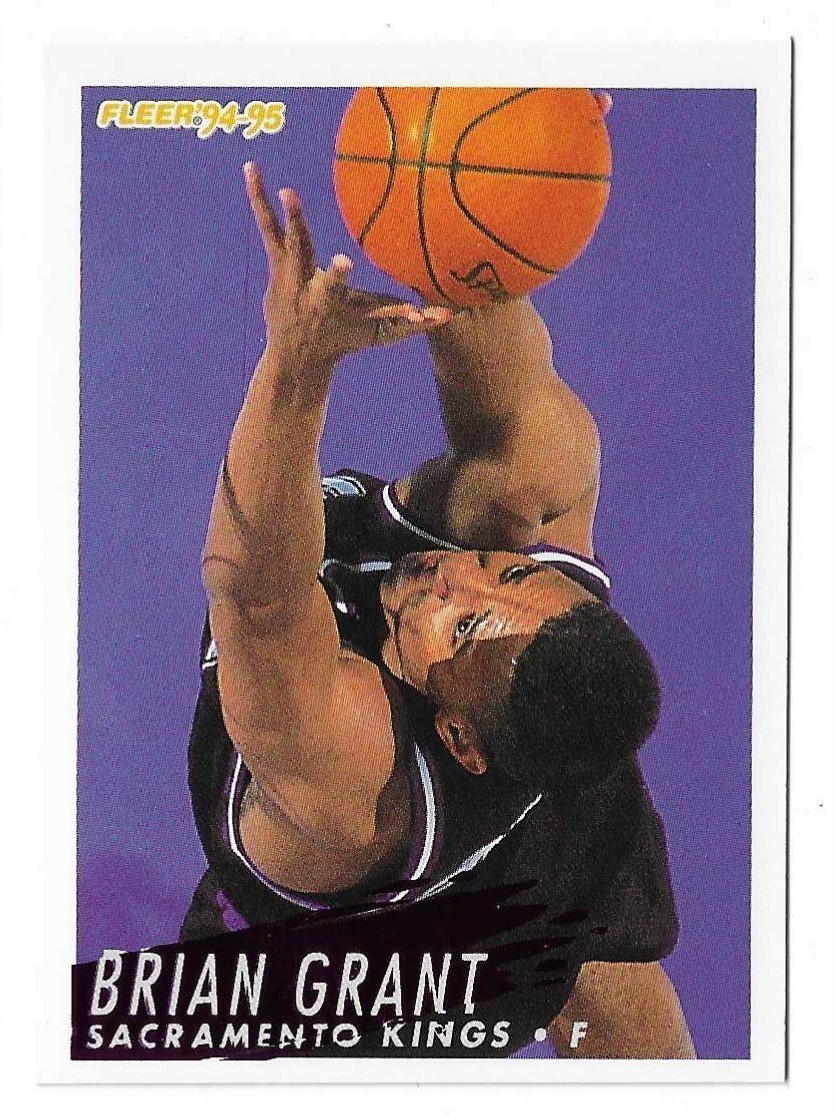 1994-95 Fleer Basketball Brian Grant Rookie Card #363 Sacramento Kings RC