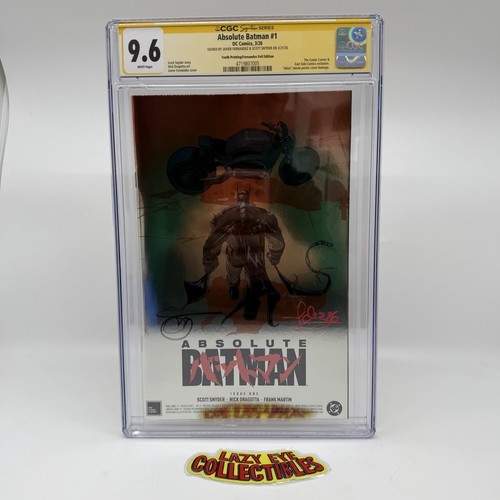 Absolute Batman #1 Akira Foil CG SS 9.6 Signed By Scott Snyder Javier Fernandez - Afbeelding 1 van 2