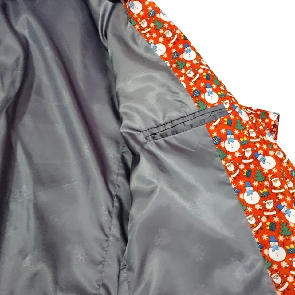 Праздник красный Рождество вечеринки мужской костюм Sz XL брюки W/галстук - Изображение 3 из 4